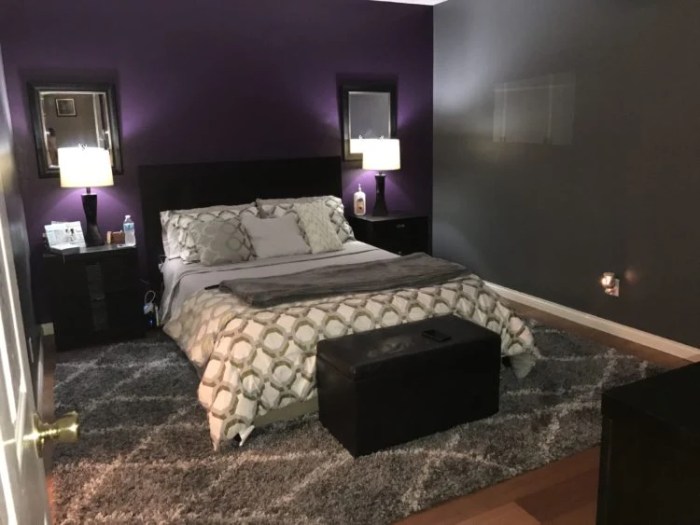 How to decorate purple bedroom