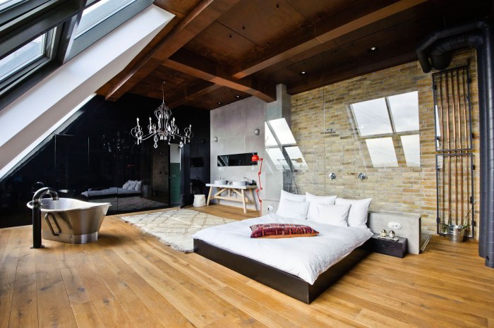 How to decorate a loft bedroom