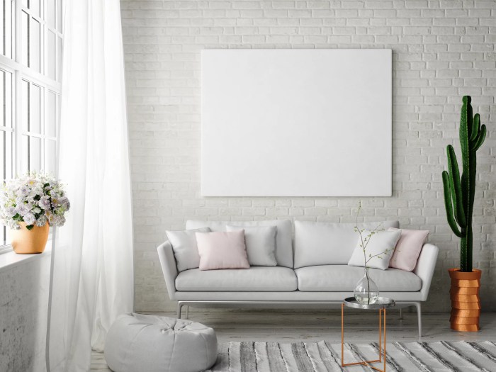 How to decorate big empty living room wall