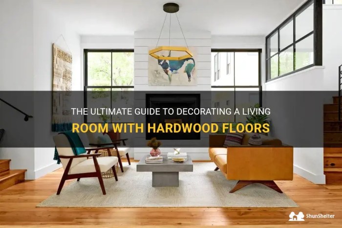 How to decorate hardwood floors living room