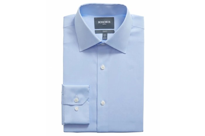 Blue dress up shirt men