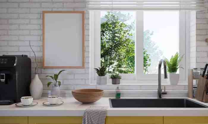 How to decorate my kitchen window sill