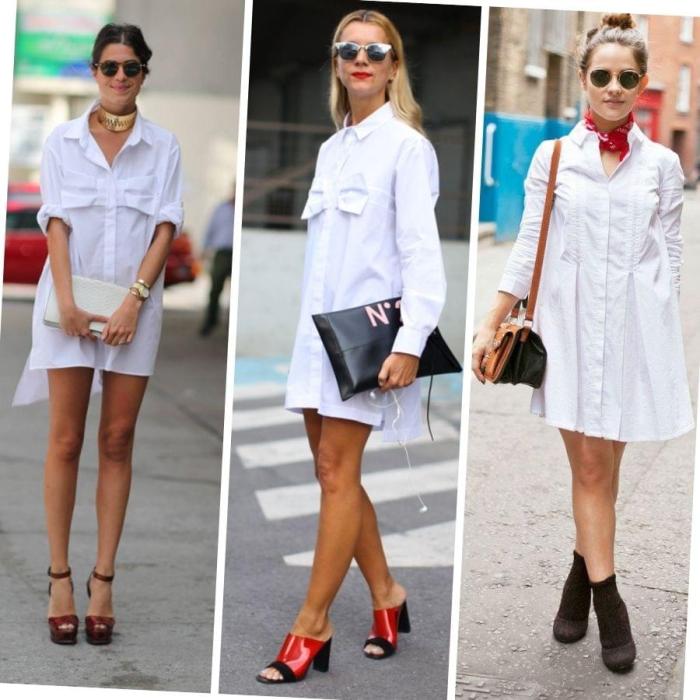 White dress shirt woman